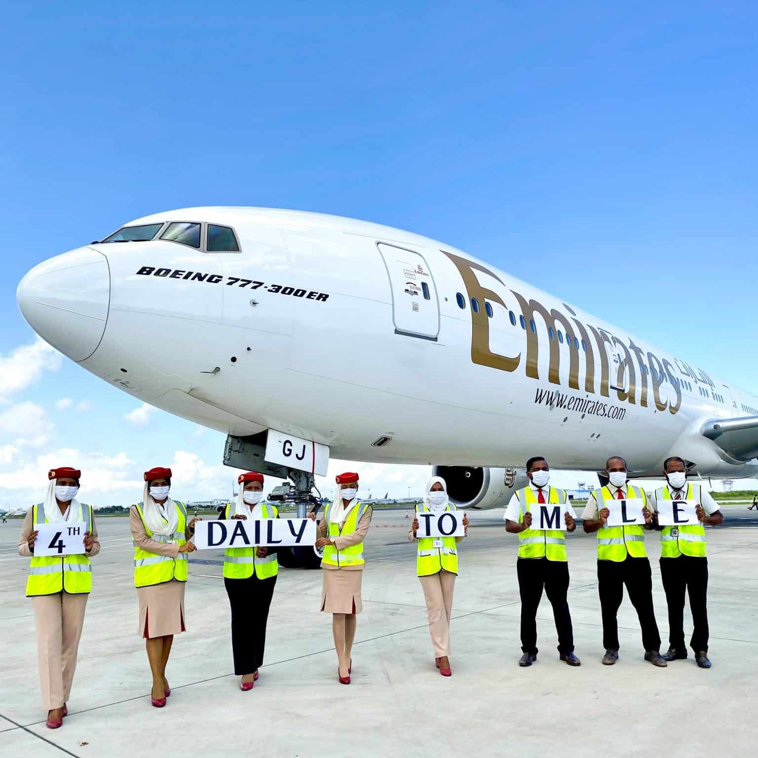 Emirates increases to 4 daily flights to the Maldives due to high